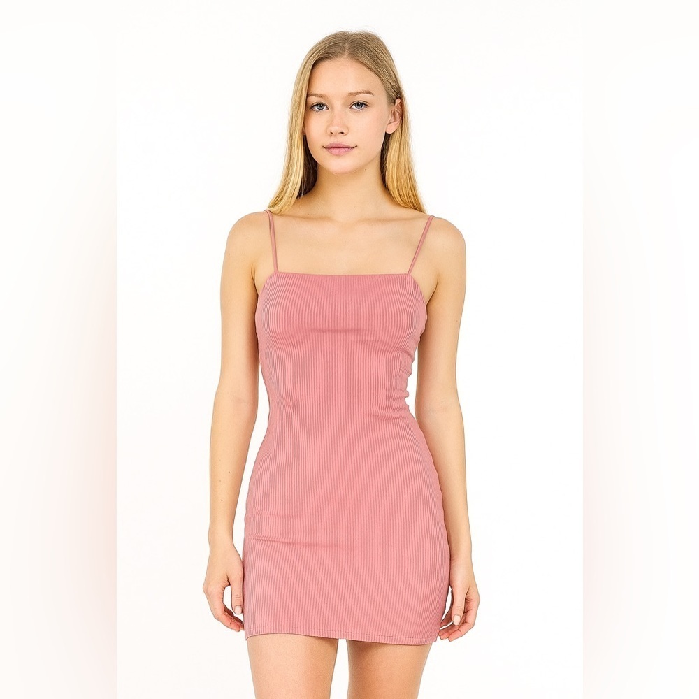 Iris Pink Bodycon Spaghetti Strap Mini Dress
